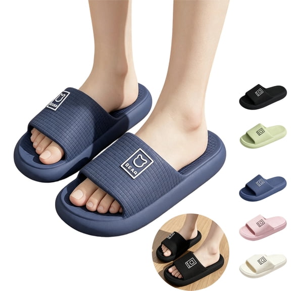 Mfakffe Shower Shoes Open Toe Non Slip Slides Comfortable Waterproof Slip on Sandals Lightweight Pool Slippers