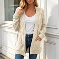 thumbnail image 2 of Arlun Women's Cable Knit Open Front Cardigans Loose Soft Thermal Comfortable Boyfriend Style Cardigan Sweaters 2026 Fall Winter Knitted Outerwear with Pockets, 2 of 5