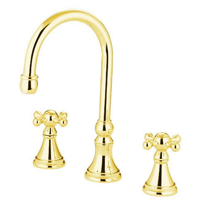 8 Inch -18 Inch Widespread Roman Tub Filler - Polished Brass