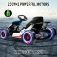 thumbnail image 4 of Lumiparty Go Kart for Kids, 24V Drift Kart with 200W*2  Powerful Motor, 7AH Big Battery, 8.1MPH High Speed, Electric Pedals, Music, Horn, Electric Go Kart Outdoor Race Toy, Blue, 4 of 9
