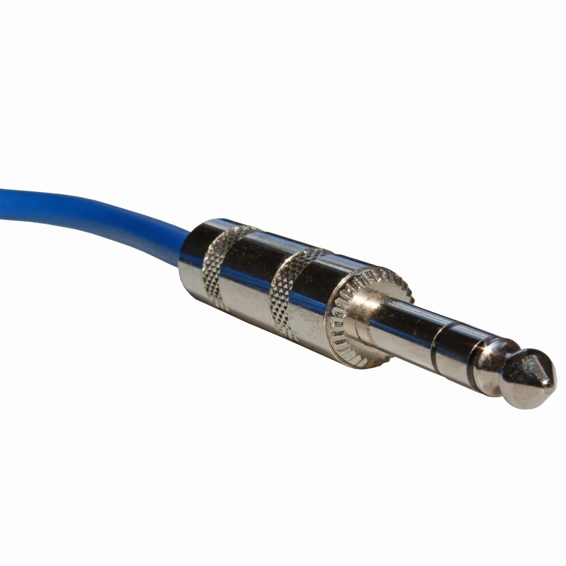 BUTTERFLY- Blue 3Ft Foot Stereo Trs 1/4 Balanced Audio Cable Shielded Effects Fx Patch Cord
