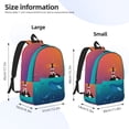 thumbnail image 4 of Balery Lighthouse and Whale Vintage Canvas Backpack for Men and Women - Large Capacity, Durable Travel Laptop Bag for School, Work, Hiking, and Outdoor Activities, 4 of 7