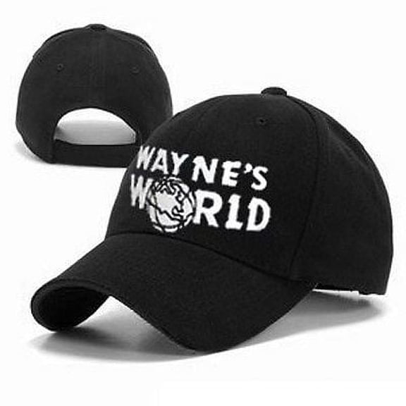 Art Box Wayne's World Embroidered Polyester Casual Sport Baseball Cap, Black, One Size