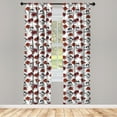 thumbnail image 3 of Ambesonne Halloween Curtains, Roses Gothic Skull, Pair of 28"x84", Grey, 3 of 5