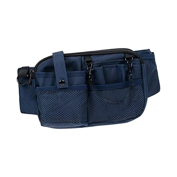 Bolsa de lactancia Yinane para enfermera Riñonera de poliéster con múltiples compartimentos Azul profundo