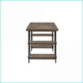 thumbnail image 4 of Desks Industrial 60W x 28D x 30H Engineered Wood & Metal Desk with Storage Shelves | Reclaimed Grey | Wood, 4 of 14