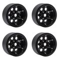 thumbnail image 3 of RC 1/10 Car Beadlock Wheel Hub, RC Beadlock Wheel Rims 4pcs 8 Round Hole Replacement 1.9 Inch Aluminium Alloy  for RC 1/10 Car for SCX10 90046 Black,Titanium Color, 3 of 7