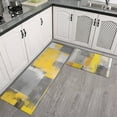 thumbnail image 3 of Yellow Modern Abstract Art Painting Kitchen Mats for Floor 2PCS Cushioned and Non-Skid Washable Floor Mat for Home Kitchen Decor or Office 17x29+17x47 Inch, 3 of 7