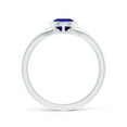 thumbnail image 2 of ANGARA Natural Bezel-Set Pear-Shaped 1.1 ct Tanzanite Ring with Diamonds in 14K White Gold for Women (Size-8x6mm) | December Birthstone, Anniversary, Jewelry Gift for Women | Natural Tanzanite Ring, 2 of 10