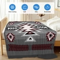 thumbnail image 4 of Red Gray Cooling Blanket,Lightweight Breathable Summer Throw Blanket with Double Sided Cold Effect,Southwest Retro Ethnic AztecTexture Bohemian Picnic Blankets Bed Sheet for Hot Sleepers 60"x80", 4 of 8