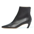 thumbnail image 2 of FSJ Women Comfortable Kitten Low Heel Ankle Boots Pointed Closed Toe Back Zipper Booties Dress Party Casual Shoes Size 9 Black, 2 of 3