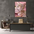 thumbnail image 5 of Mudket Framed Pink and Gold Glitter Leopard Canvas Wall Art, Glam Animal Print Wall Decor, Ready to Hang for Girls Bedroom - 12"L x 8"W, 5 of 10