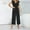 Black, variant on Aloohaidyvio Women's Elegant V Neck Jumpsuit Casual Straight Trousers Business Romper Formal Jumpsuit Blue L