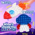 thumbnail image 2 of Juguete Push Pop HUOGUO Astronaut & Rocket para niños y adultos, 2 of 5