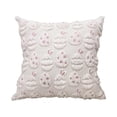 thumbnail image 2 of Embroidered Easter Egg Pillow Cover Spring Holiday Decor, Pastel Bunny Print Cushion Case with Hidden Zipper, Festive Accent for Sofa Bed Living Room Easter Brunch Table, 2 of 5