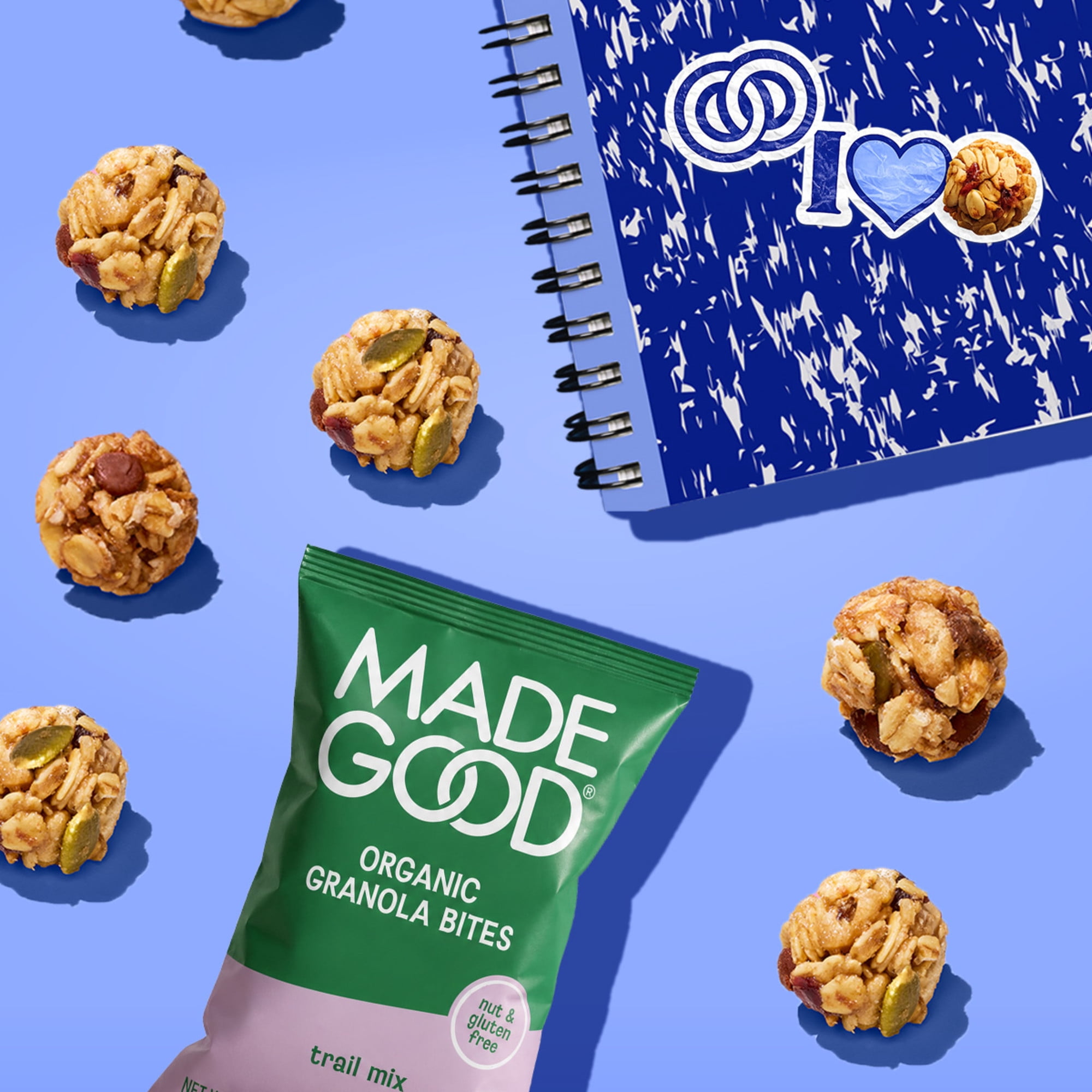 (6 pack) MadeGood Organic Granola Bites Trail Mix 5 x 0.85oz