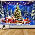 thumbnail image 1 of Tapiz navideño con trineo de Papá Noel para colgar en la pared, 150 x 100 cm, 1 of 2