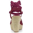 thumbnail image 3 of BLISSFUL STEP Sandales Compensées à Plateforme en Espadrille Croisée pour Femmes, 3 of 6