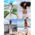 thumbnail image 3 of Oudiya Women's Long Sarong Swimsuit Coverups Chiffon Bikini Wraps Sheer Beach Bathing Suit Cover Up, 3 of 6