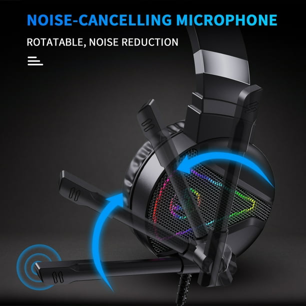 Redcolurful F16 Head mounted Gaming Headset RGB Luminous Computer