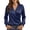 Navy, variant on Aezemi Women Wrap Work Shirts Pleated V Neck Dressy Long Sleeve Office Fashion Blouses Womens Spring Fall Business Casual Comfy Tops XL