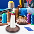 thumbnail image 5 of WRISTBIQUE Thread Holder Stand Wooden Spool Organizer Multi 1Pack 3.4X3.4In, 5 of 10