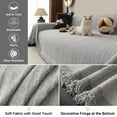 thumbnail image 3 of Eurhowing Non Slip Sofa Cover for 1/2/3/4 Cushion Couch, Pet Proof Chenille Throw Slipcover Blanket, Machine Washable Furniture Protector for Living Room (Gray, 71"×102"), 3 of 9