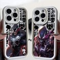 thumbnail image 5 of Marvel funda de teléfono de silicona líquida para Apple, carcasa trasera de parachoques, Iron Man, Spiderman Art, 11, 12, 13, 14, 15 Pro Max, 16 Plus, 5 of 5