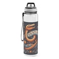 thumbnail image 2 of Tribal Snake Leaves Sports Water Bottle Portable Travel Mug 32oz BPA Free Leak Proof Straw Transparent Tritan for Gym Yoga Cycling Camping, 2 of 7