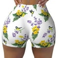 thumbnail image 2 of Picia Lavender Flowers Printed Workout Shorts for Women Seamless Scrunch Butt Lifting High Waisted Yoga Gym Booty Running Moisture-wicking Short Pants-Medium, 2 of 9