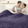 thumbnail image 5 of Electric Blanket Queen, 84"x90" Queen Heated Blanket with Dual Control of 5 Heating Levels & 10 Hours Auto Off, Fast Heating Blanket Queen for Home Bedding Use, lavender Purple, 5 of 13