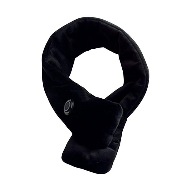 Bufandas calefactoras eléctricas USB Calentador de cuello Almohadilla térmica para el cuello para trabajar Caminar en interiores Negro