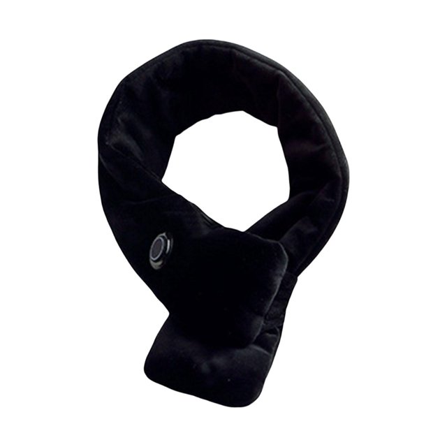 Bufanda de cuello con USB calentada, calentador de cuello, almohadilla térmica para pesca, escalada, trabajo Negro