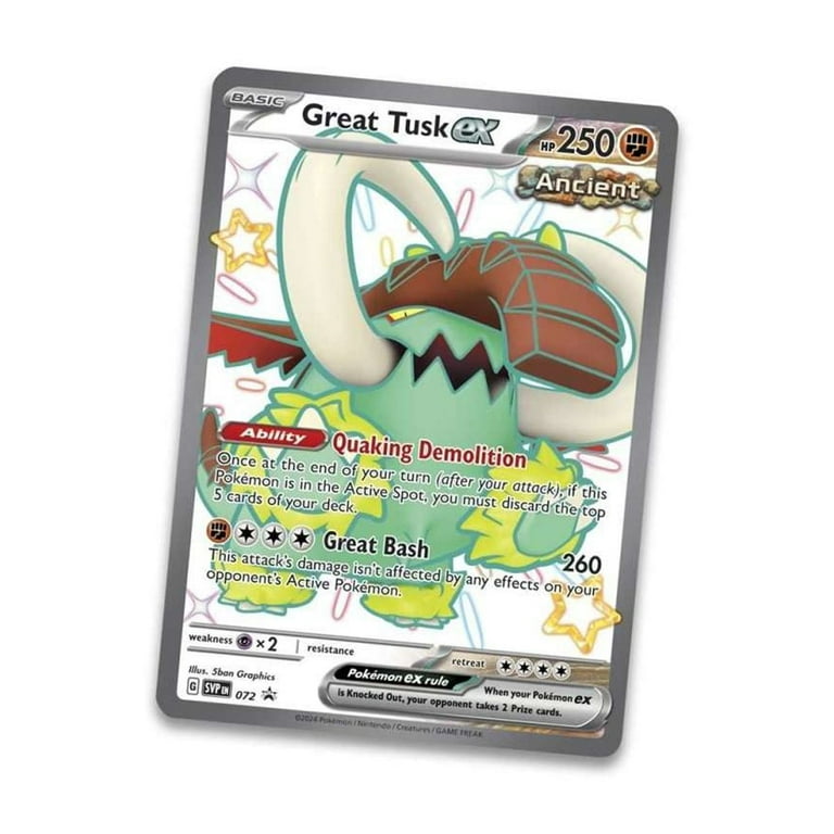Pokemon Scarlet & Violet Paldean Fates Shiny Great Tusk ex Tin Set