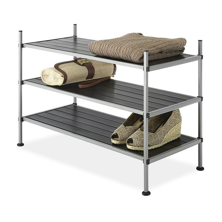 Whitmor Shoe Racks and Shoe Organizers Gray - Compact Closet Shelf - Yahoo  Shopping