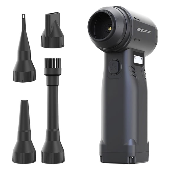 Portable Snow Blower with 110000 RPM Motor, Multi-Nozzle High-Powered Electric Snow Thrower for Driveways and Walkways