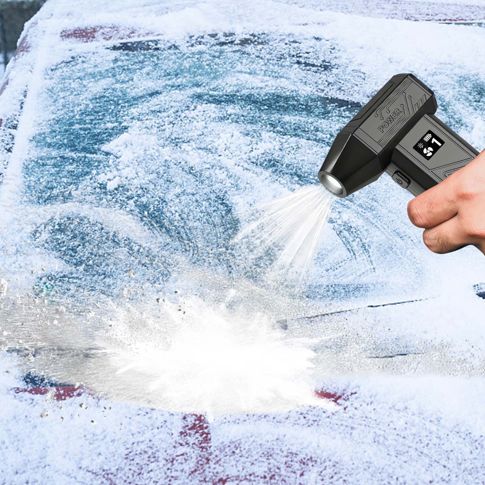DAMAI Portable Turbo Snow Blower for Car, 2-in-1 Electric Compressed Air Duster & Car Vacuum Cleaner With Screen Displays Gear Position And Battery Level for Keyboard, PC, Car Cleaning