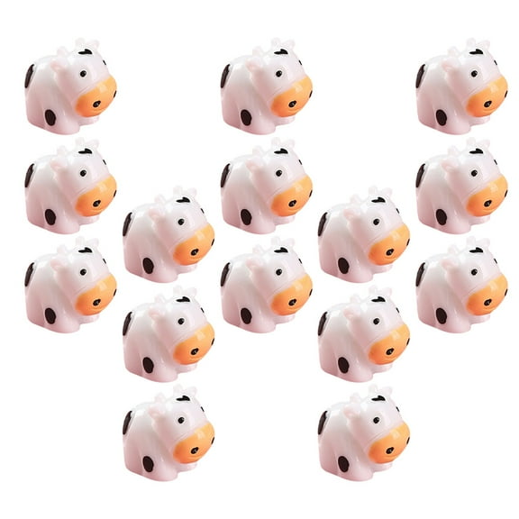 15 Pcs Mini Cow Shape Decorative Dairy Animal Figurines for Home Decor, Collectibles, and Craft Projects