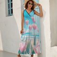 thumbnail image 2 of Vibe Blooming Tulips Pattern Design Sleeveless Dress Summer Clothes for Women Women's Clothing 2025, 2 of 7