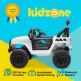 thumbnail image 2 of Kidzone 12V Battery Powered Electric Ride-on SUV Toy Vehicle for Boys & Girls, DIY License Plate, 4 Wheeler Quad Car, MP3, High Low Speeds, LED Lights, Bluetooth - White, 2 of 6