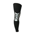 thumbnail image 2 of Rodilleras de compresión para piernas completas, soporte para correr, baloncesto y ciclismo. Negro y plateado XL, 2 of 9