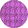 thumbnail image 1 of Ahgly Company Machine Washable Indoor Round Abstract Purple Modern Area Rugs, 6' Round, 1 of 4