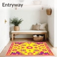thumbnail image 3 of ODIKA 6'x9' Machine Washable Non-Slip Area Rug, Hippie Sun and Moon with High Traffic Rug, Yellow, 83230, 3 of 7