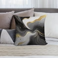 thumbnail image 6 of Black White And Gold Marble Pillow Covers,Black White And Gold Marble Throw Pillow Covers 18"×18" ,Living Room Sofa Couch Pillow Covers,Decorative Pillow Covers, 6 of 7