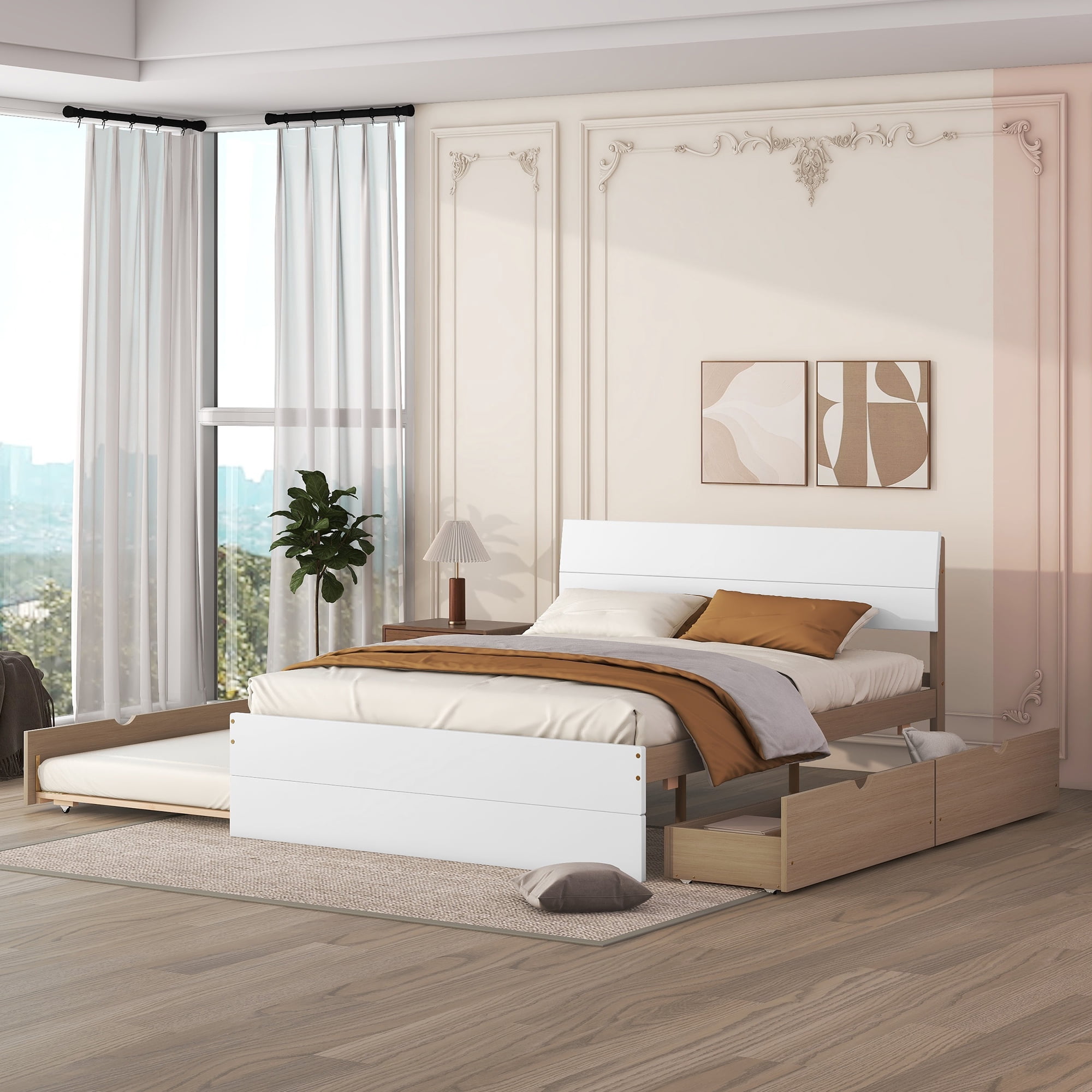 Hot Sale Bed Frame, Floating Platform Bedroom Furniture Wooden Queen King  Size Low Tatami Cama 2023 - AliExpress