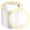 6.25Inch-100pcs-Clear Gold, variant on 100Pieces Gold Plastic Plates - 6.25inch White with Gold Rim Disposable Salad/Dessert/Appetizer/Small Cake Plates Premium Hard - Ideal for Wedding