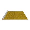 thumbnail image 2 of Ahgly Company Machine Washable Indoor Round Oriental Yellow Traditional Area Rugs, 4' Round, 2 of 4