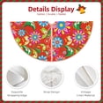 thumbnail image 5 of Kll Vector Mexican Otomi Style Bright Christmas Tree Skirt 48",Party Decorations Farmhouse For Christmas Decorations Holiday Party, 5 of 8