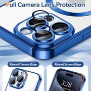 Entronix Magnetic Clear Case Compatible with iPhone 14 Pro Max, Flexible Fashion Cover, Blue