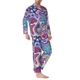 thumbnail image 2 of Naloa Cute Nautical Men’s Pajamas Set - Long Sleeve Button Down Sleep Shirt and Pajama Bottoms Sleepwear Set-, 2 of 7